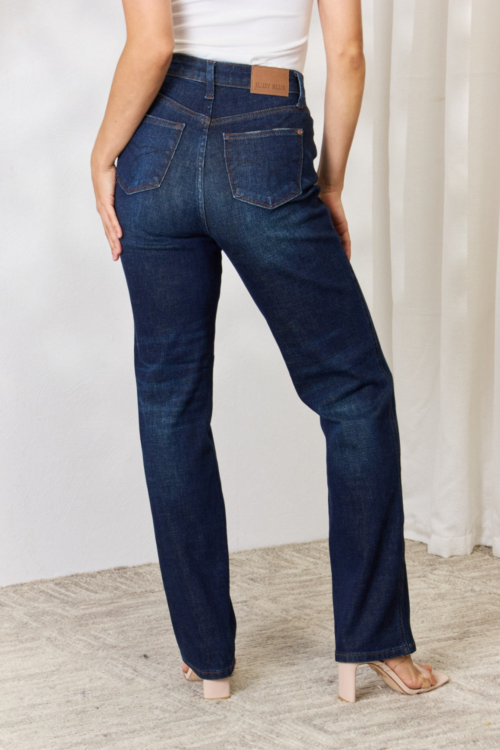 Judy Blue Full Size Button-Fly Straight Jeans 