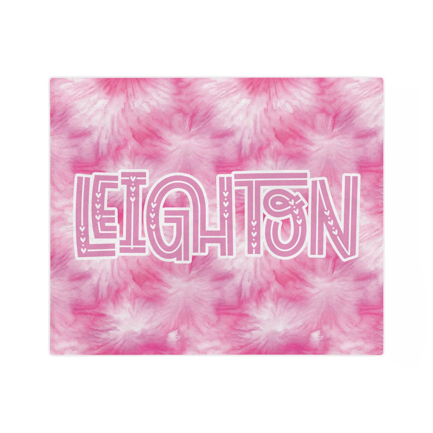 Personalized Pink Tie Dye Velveteen Microfiber Blanket - Premium Home Decor - Just $29.50! Shop now at Nine Thirty Nine Design