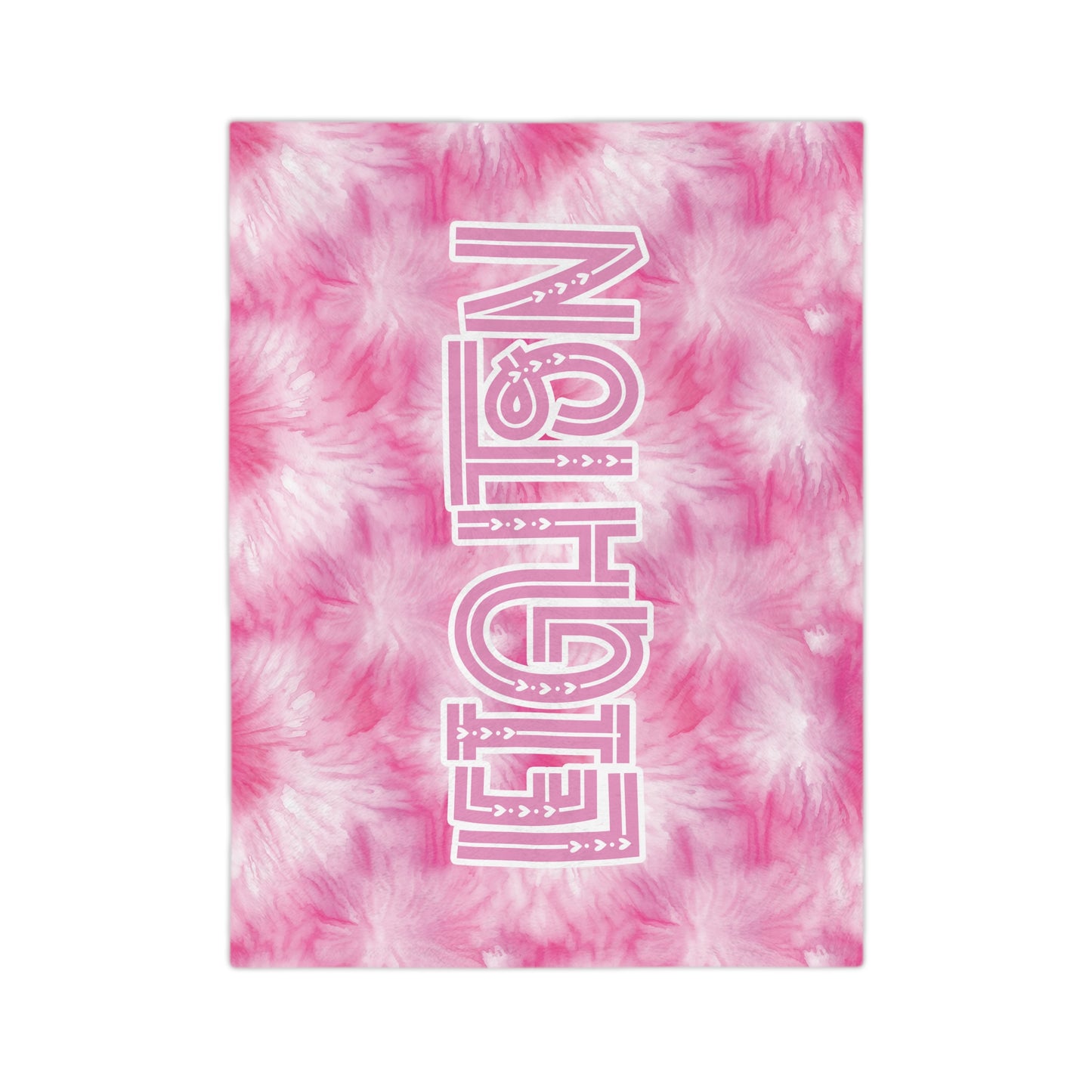 Personalized Pink Tie Dye Velveteen Microfiber Blanket - Premium Home Decor - Just $29.50! Shop now at Nine Thirty Nine Design