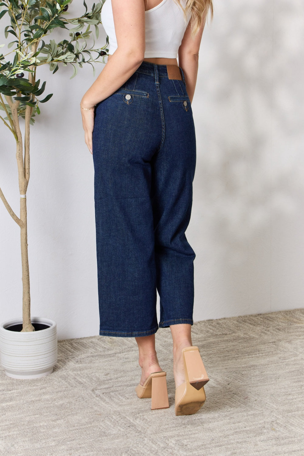 Judy Blue Full Size High Waist Cropped Wide Leg Jeans - Premium  - Just $64! Shop now at Nine Thirty Nine Design