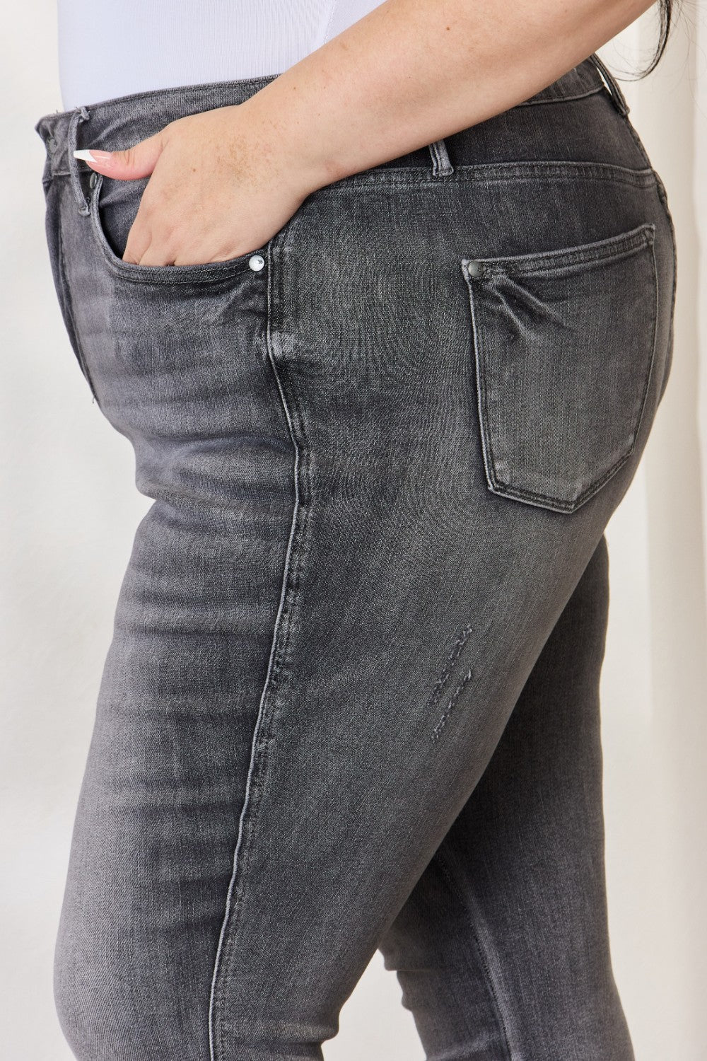 Judy Blue Full Size High Waist Tummy Control Release Hem Skinny Jeans - Premium  - Just $48.76! Shop now at Nine Thirty Nine Design