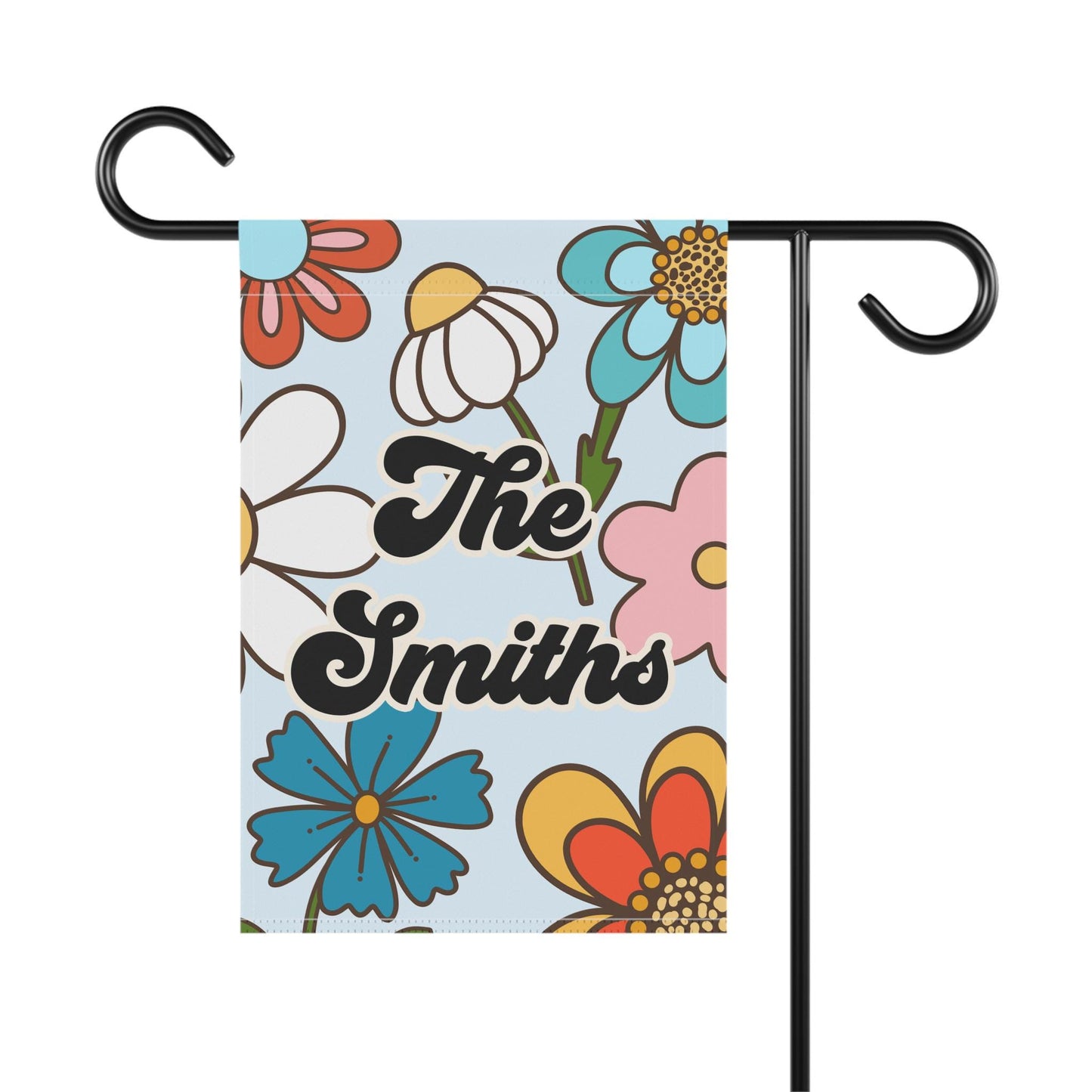 Personalized Retro Flower Garden and Gouse Flag Flags & Windsocks