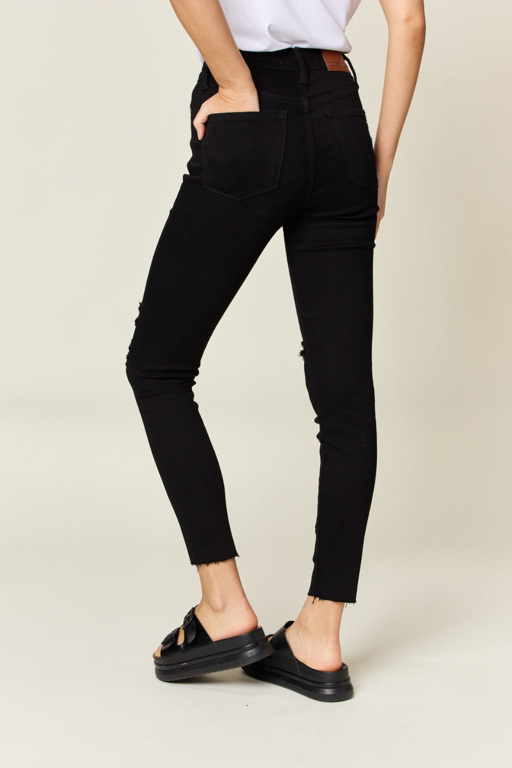 Judy Blue Full Size Distressed Tummy Control High Waist Skinny Jeans - Premium  - Just $62.84! Shop now at Nine Thirty Nine Design