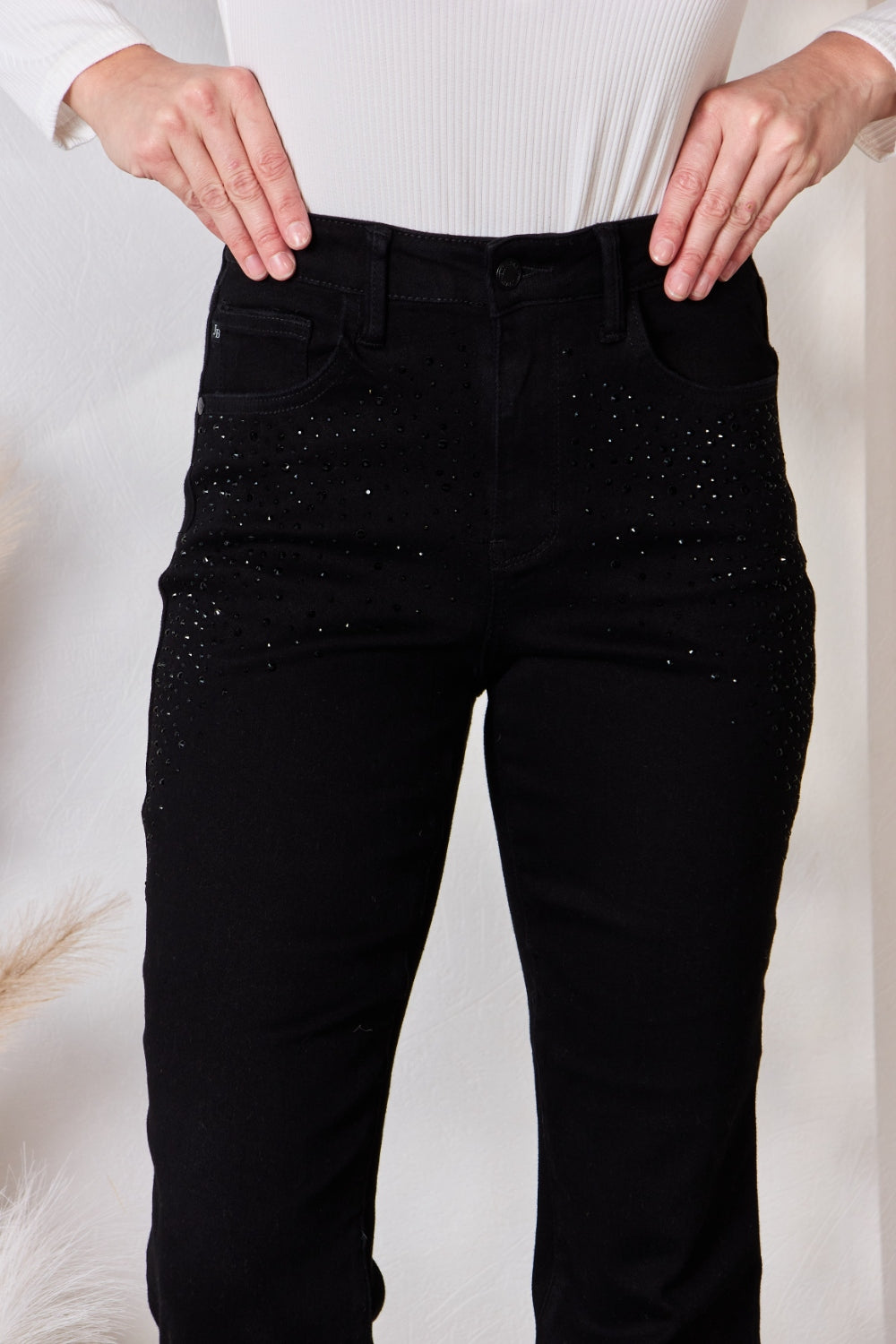 Judy Blue Full Size Rhinestone Embellished Slim Jeans - Premium  - Just $74.02! Shop now at Nine Thirty Nine Design