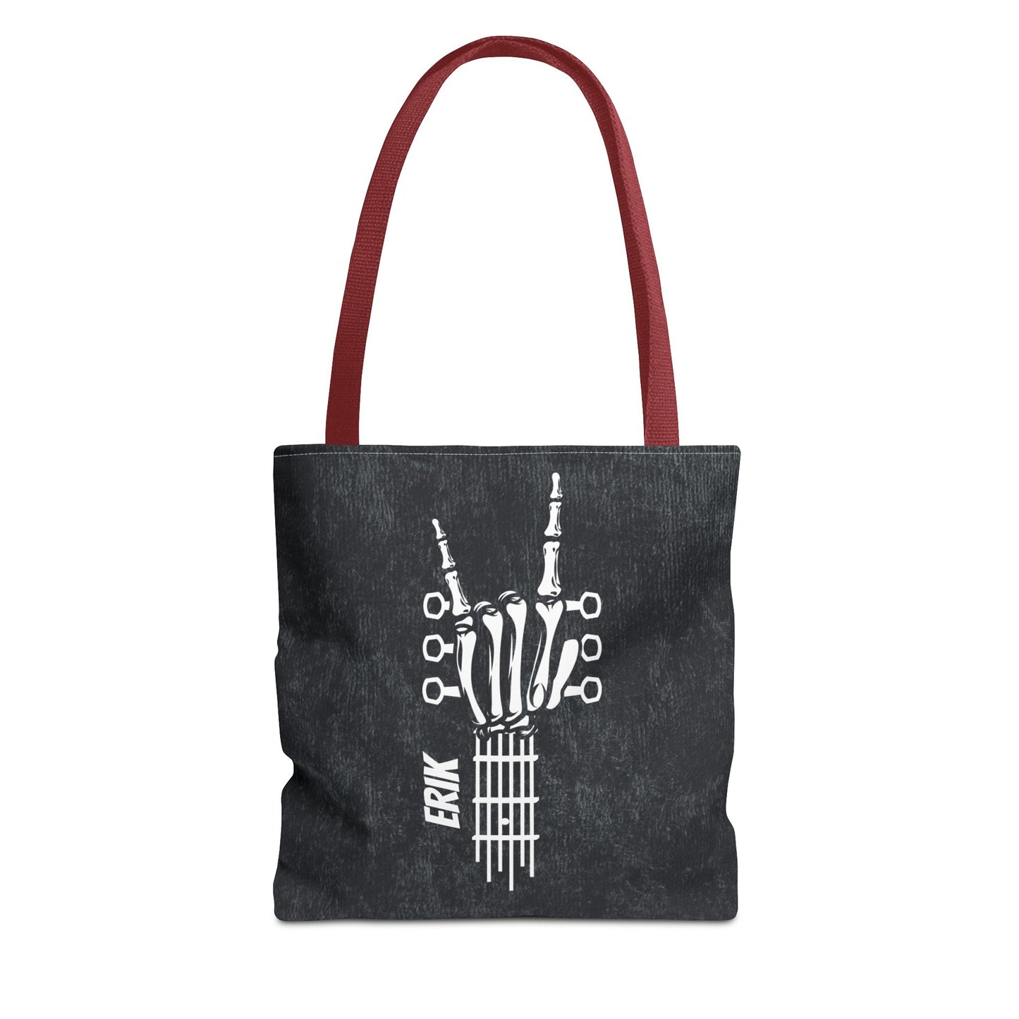 Personalized Skeleton Rock On Hand Guitar Tote Bag Bags