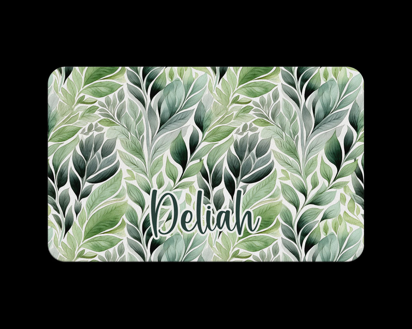 Name Desk Pad, Personalized Mouse Pad, Monogram Preppy Desk Office Decor, Large Desk Blotter, Olive Green Mousepad, Sage Green Office Gifts 