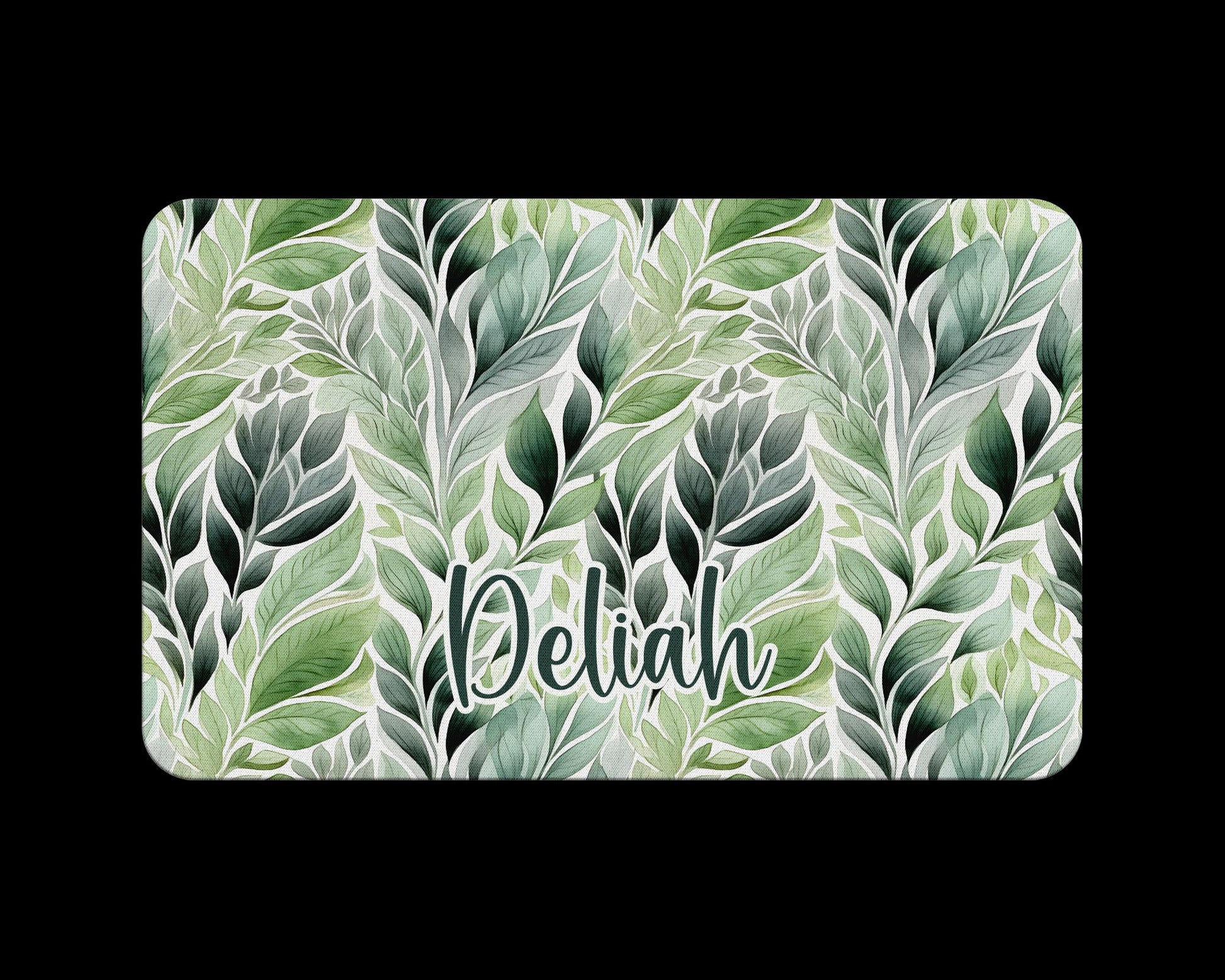Name Desk Pad, Personalized Mouse Pad, Monogram Preppy Desk Office Decor, Large Desk Blotter, Olive Green Mousepad, Sage Green Office Gifts 