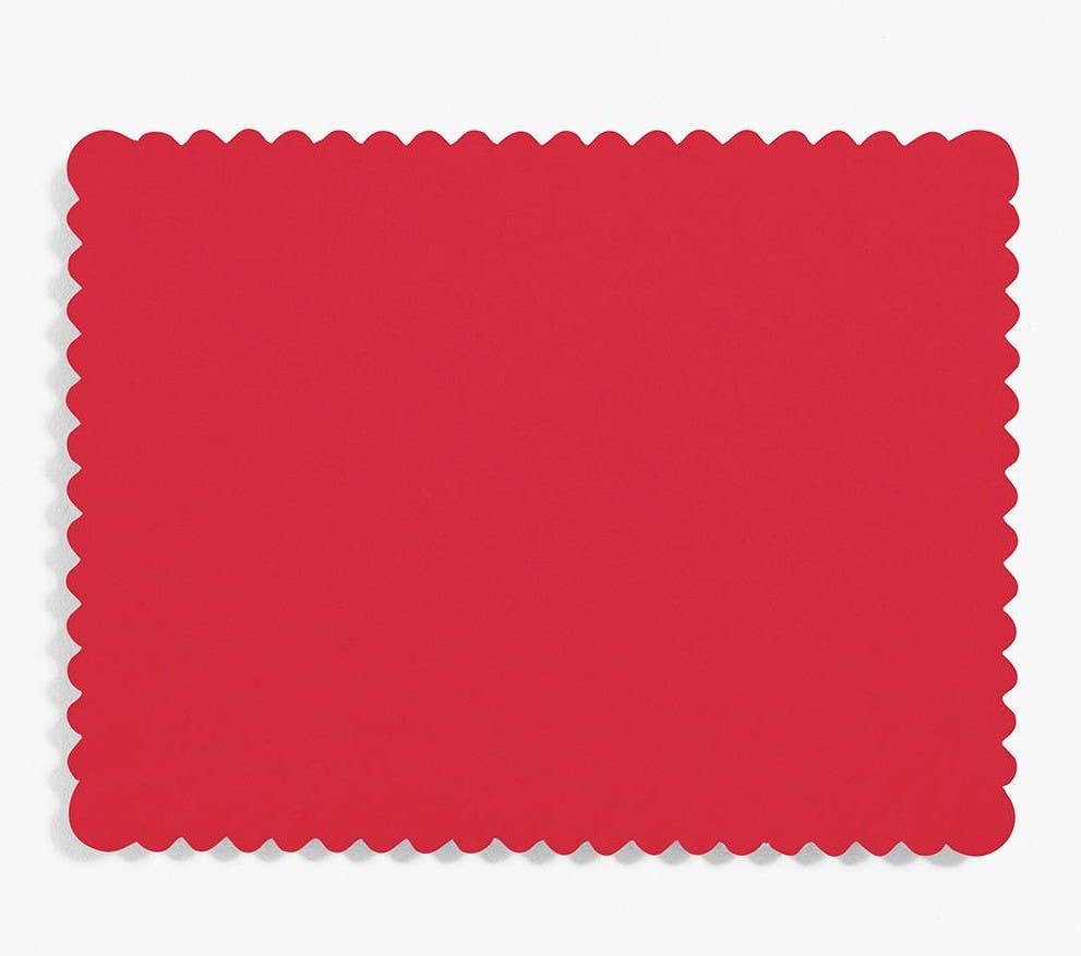 A2 Scallop Note Cards Bulk Pack (100 pack): Red