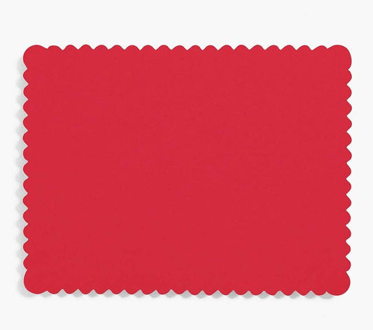 A2 Scallop Note Cards Bulk Pack (100 pack): Red