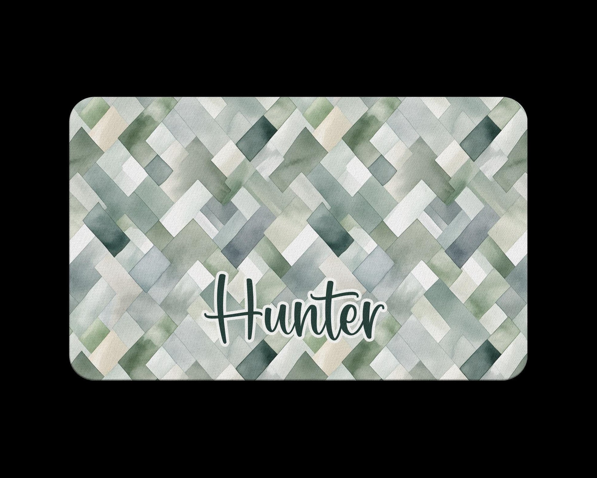 Name Desk Pad, Personalized Mouse Pad, Monogram Preppy Desk Office Decor, Large Desk Blotter, Olive Green Mousepad, Sage Green Office Gifts 