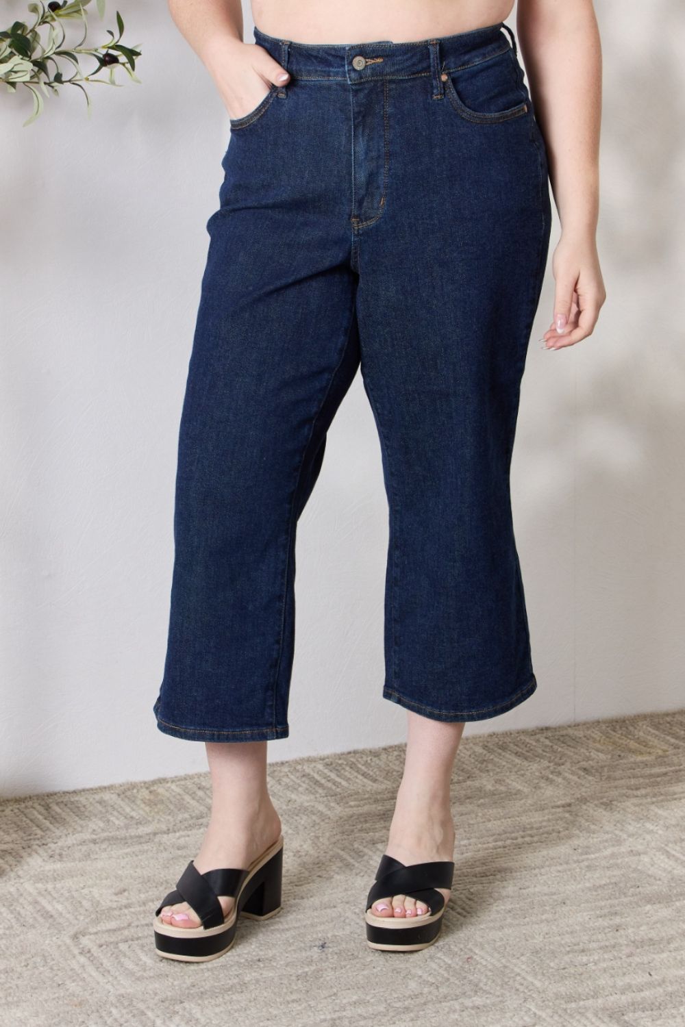 Judy Blue Full Size High Waist Cropped Wide Leg Jeans - Premium  - Just $64! Shop now at Nine Thirty Nine Design