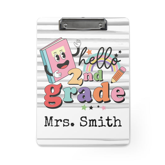Personalized Teacher Clipboard, Teacher Appreciation Gift, Custom Monogram Clip Board, Retro, Monogram Teacher Gift, Back to School