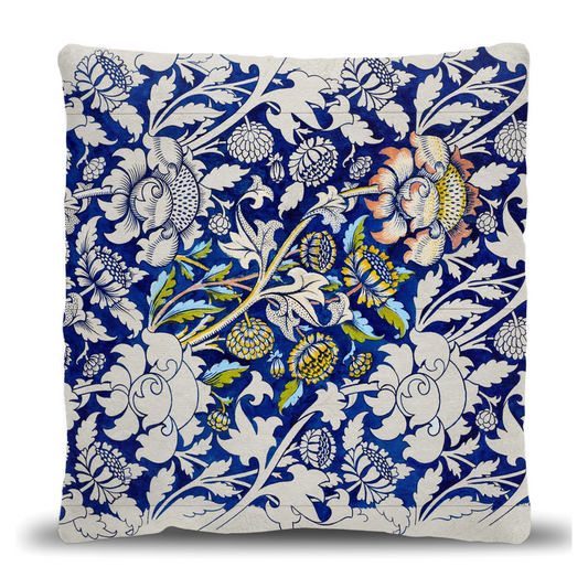 WIlliam Morris Blue Woven Pillow - Premium Pillow - Just $38! Shop now at Nine Thirty Nine Design
