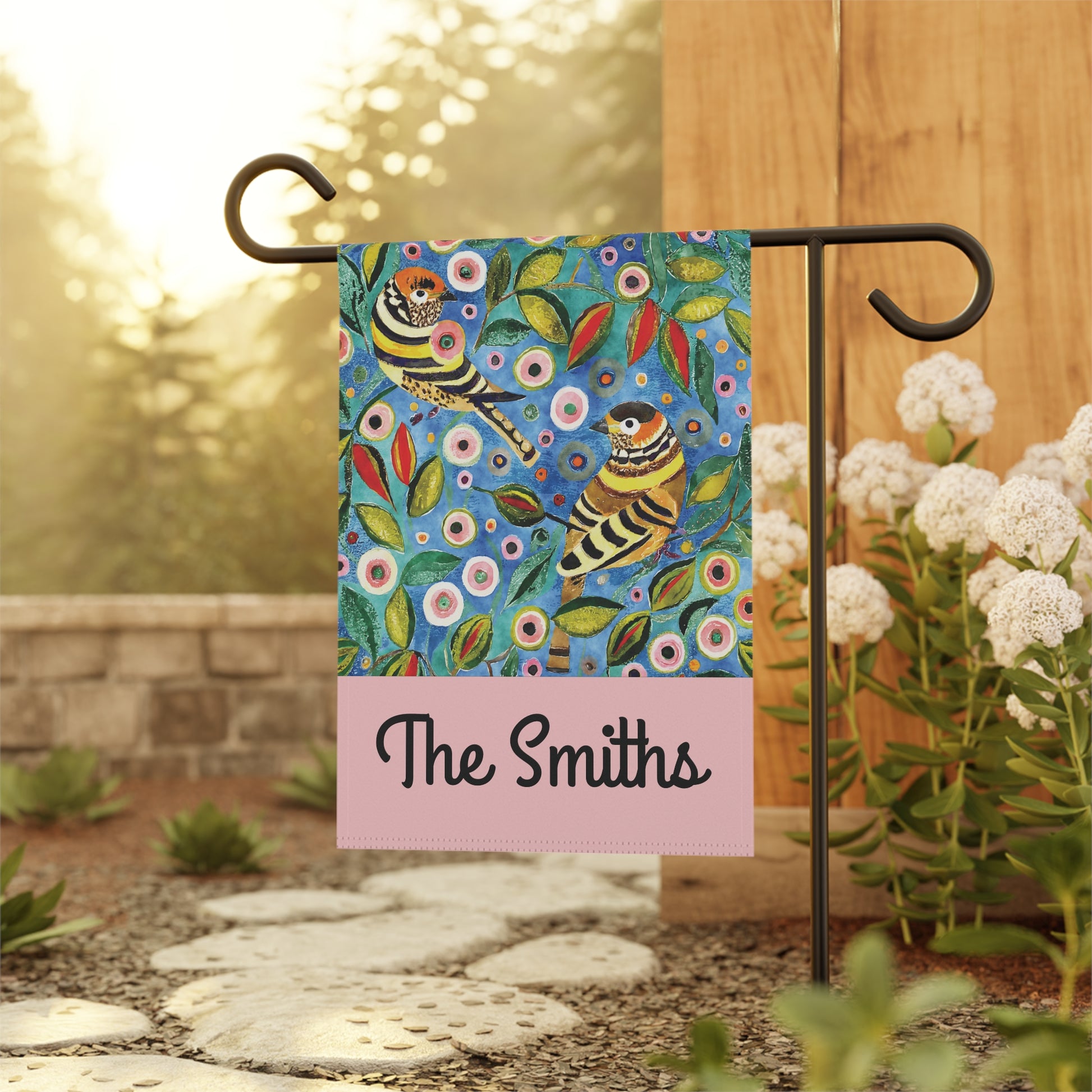 Personalized Sparrow Garden Flag for Spring and Summer Home Decor