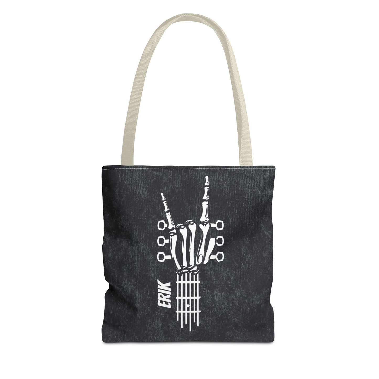 Personalized Skeleton Rock On Hand Guitar Tote Bag Bags