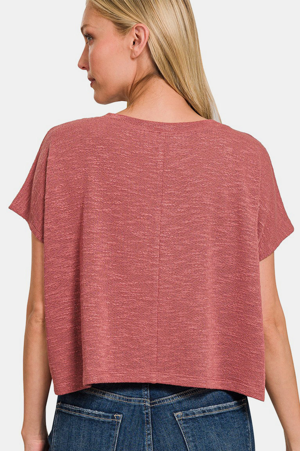 Zenana V-Neck Short Sleeve Crop T-Shirt - Premium  - Just $18.04! Shop now at Nine Thirty Nine Design