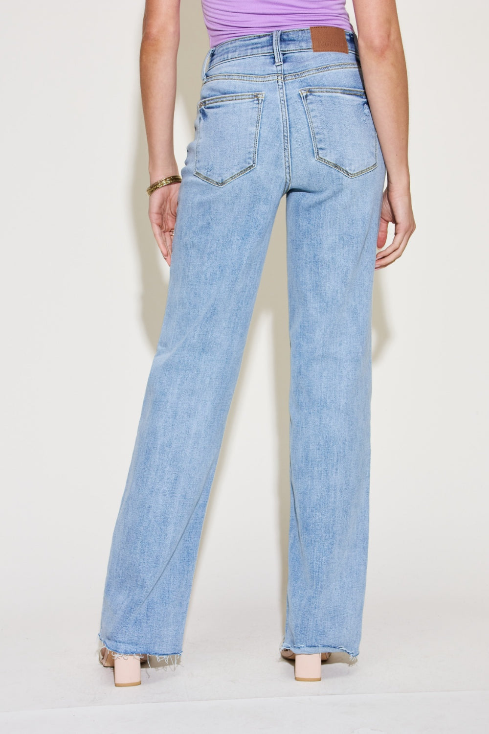 Judy Blue Full Size V Front Waistband Straight Jeans - Premium  - Just $63.72! Shop now at Nine Thirty Nine Design