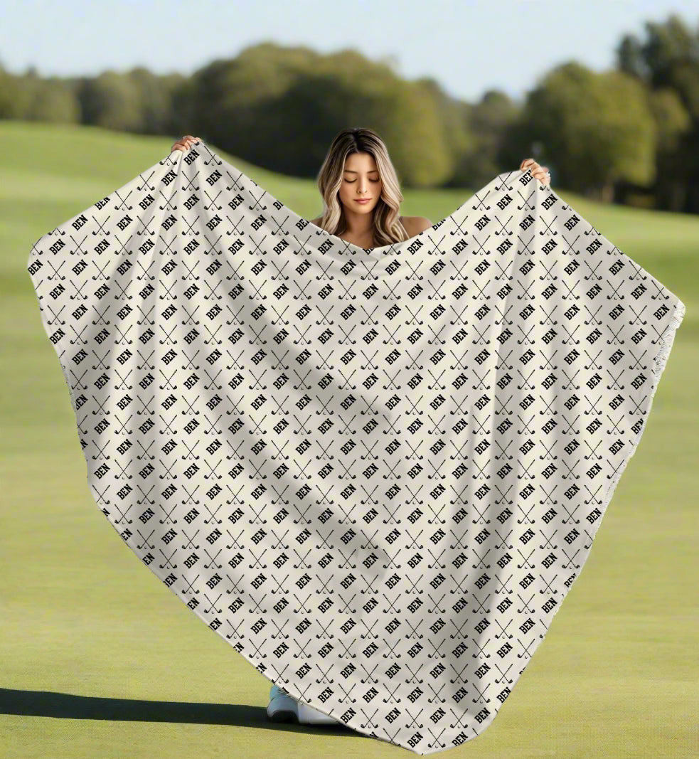 Personalized Golf Blanket Gift for Golfer