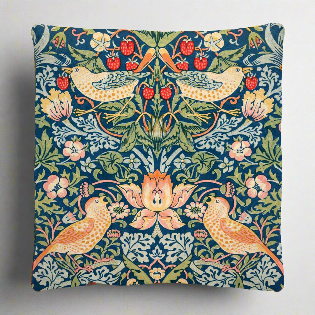 William Morris Strawberry Thief Woven Pillow - Premium Pillow - Just $38! Shop now at Nine Thirty Nine Design