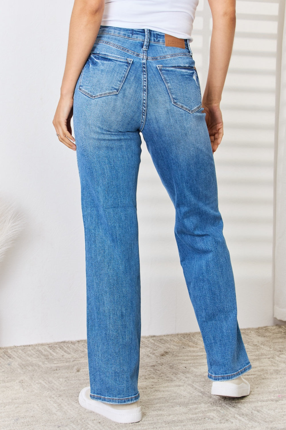 Judy Blue Full Size High Waist Distressed Straight-Leg Jeans - Premium  - Just $74.64! Shop now at Nine Thirty Nine Design