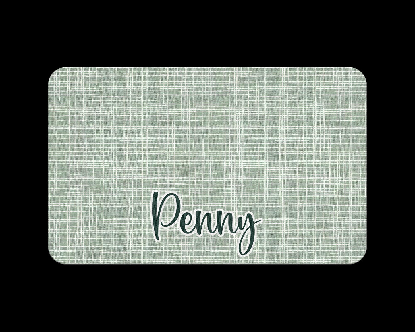 Name Desk Pad, Personalized Mouse Pad, Monogram Preppy Desk Office Decor, Large Desk Blotter, Olive Green Mousepad, Sage Green Office Gifts 
