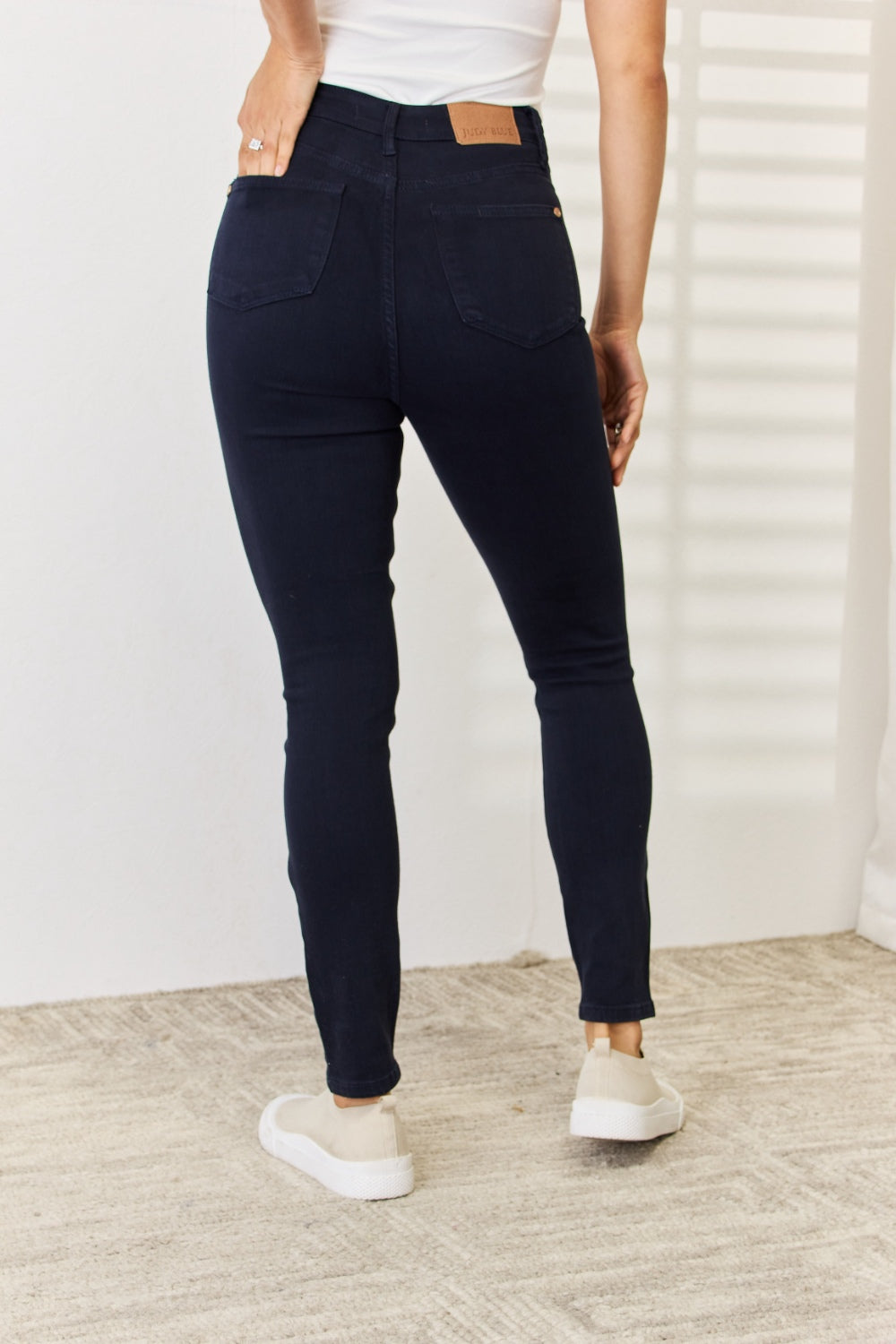 Judy Blue Full Size Garment Dyed Tummy Control Skinny Jeans 