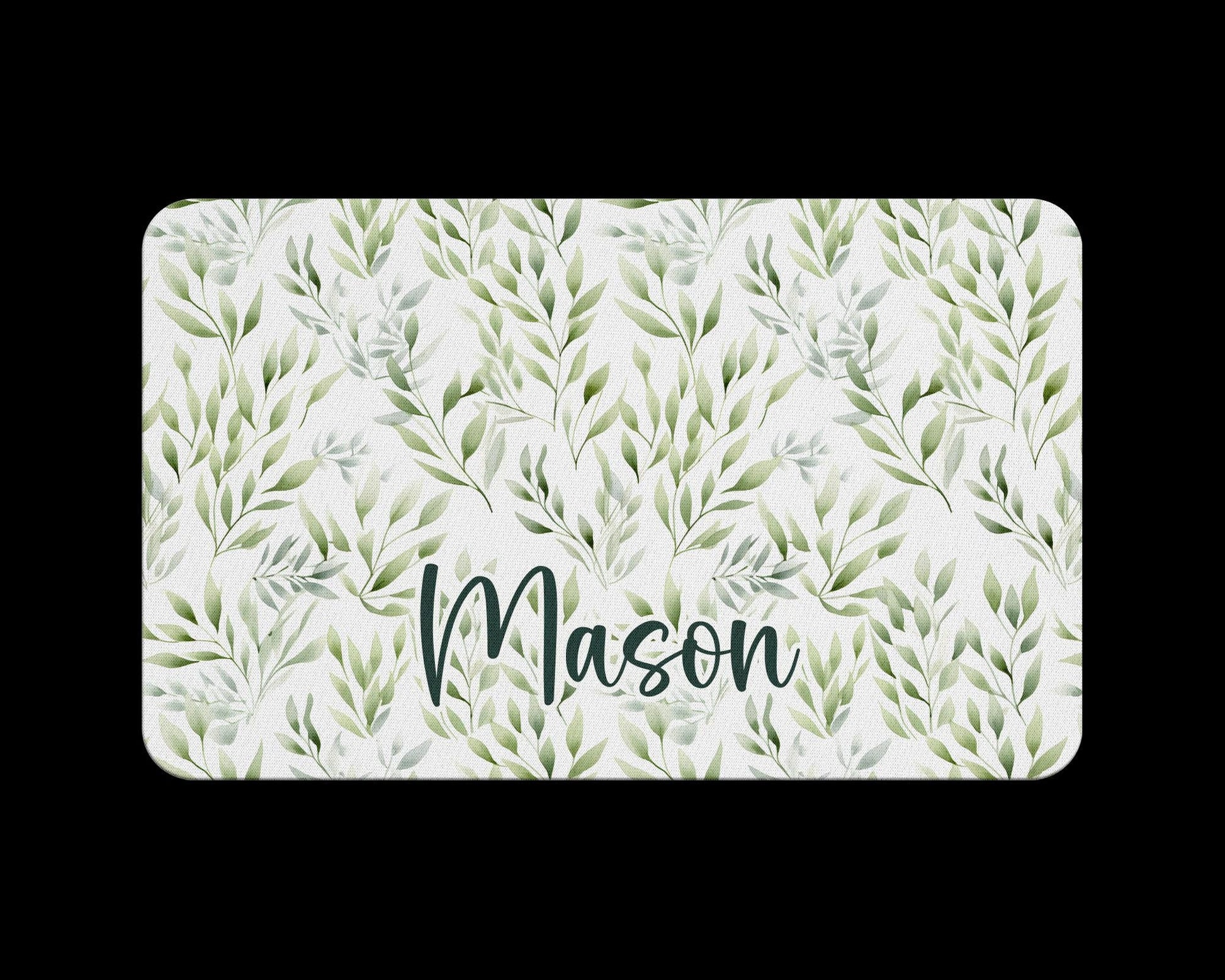 Name Desk Pad, Personalized Mouse Pad, Monogram Preppy Desk Office Decor, Large Desk Blotter, Olive Green Mousepad, Sage Green Office Gifts 