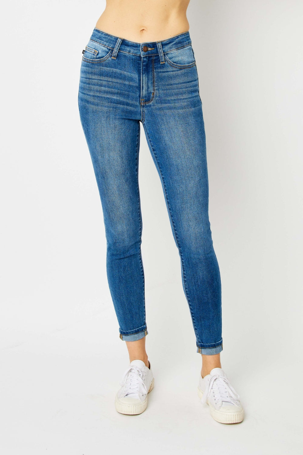 Judy Blue Full Size Cuffed Hem Skinny Jeans - Premium  - Just $61.16! Shop now at Nine Thirty Nine Design
