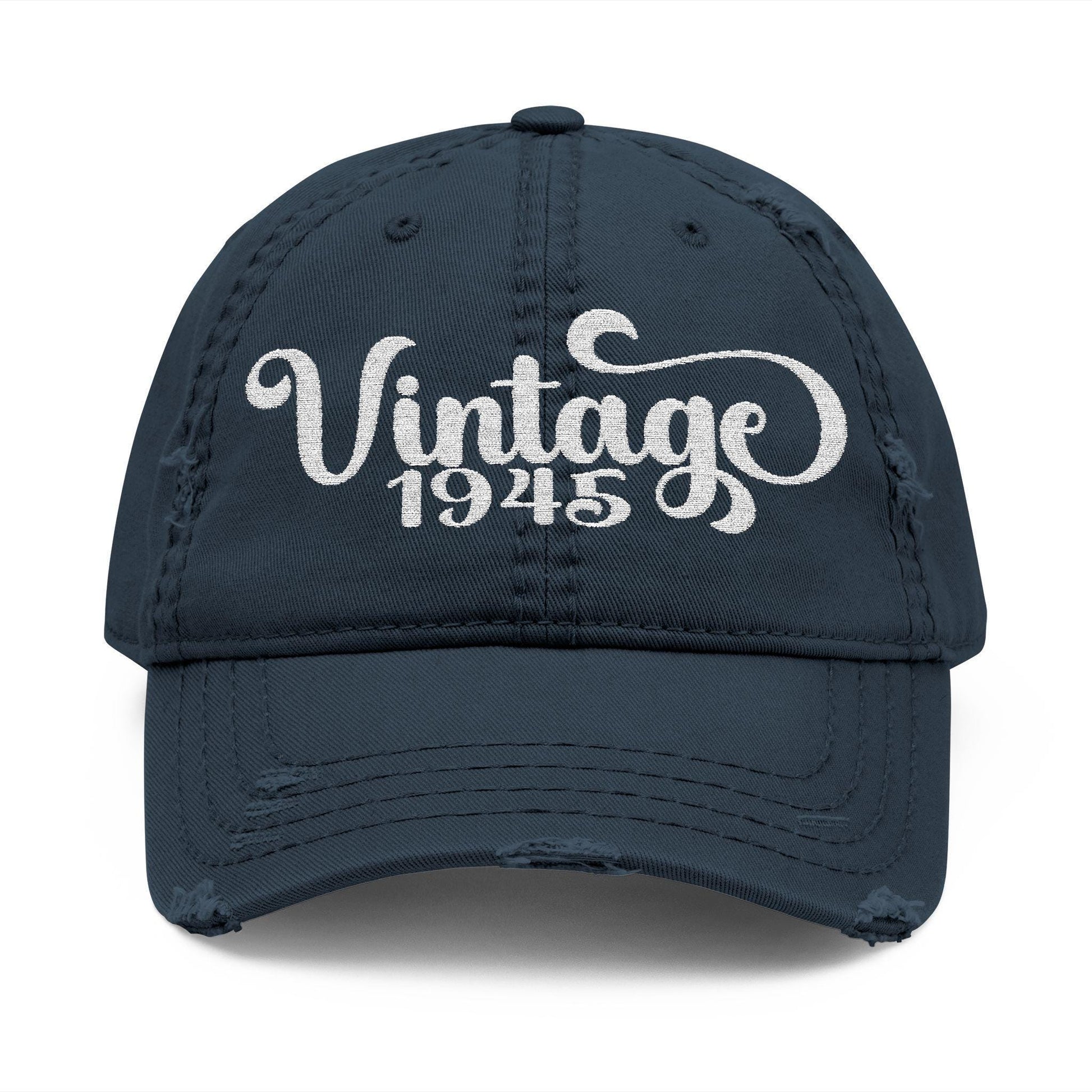 Vintage 1945 Distressed Dad Cap - 80th Birthday Gift for Grandpa or Grandma Physical