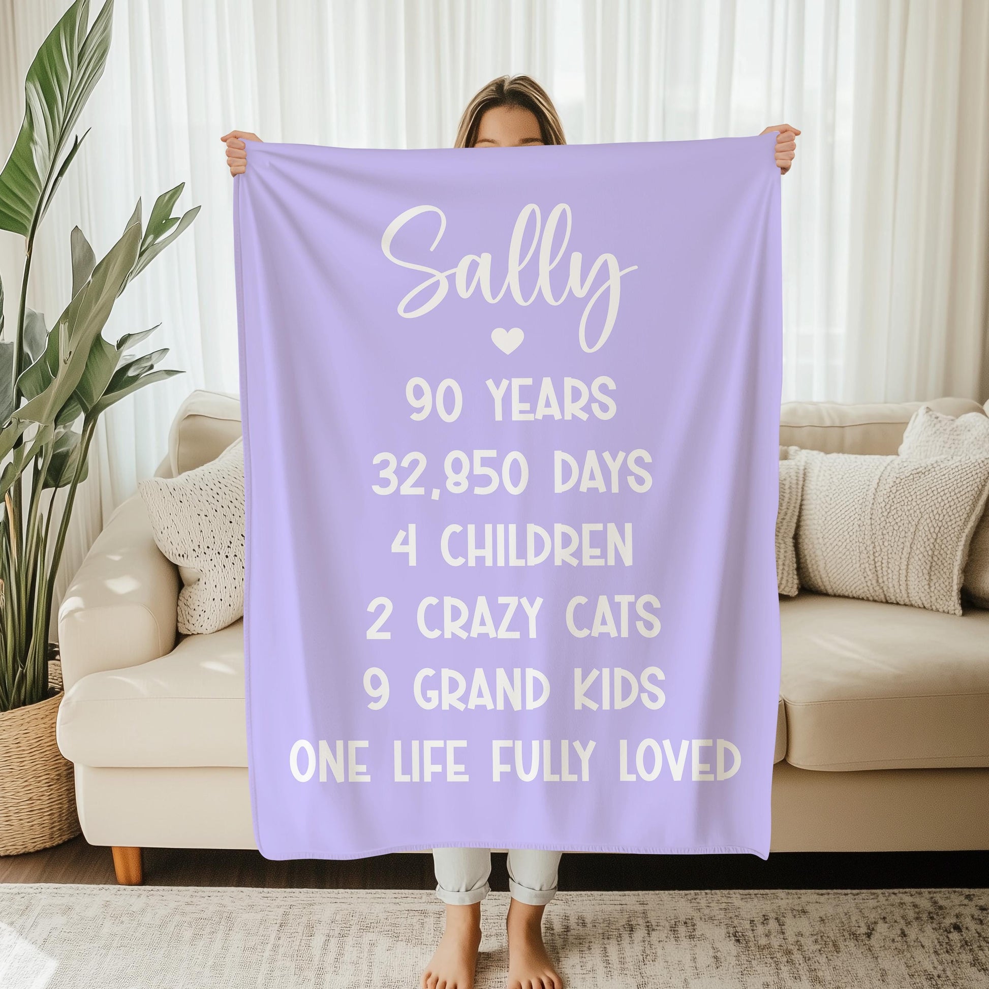 90th Birthday Blanket Gift for Grandma  Grandpa Celebrate 1935 Milestone Blankets