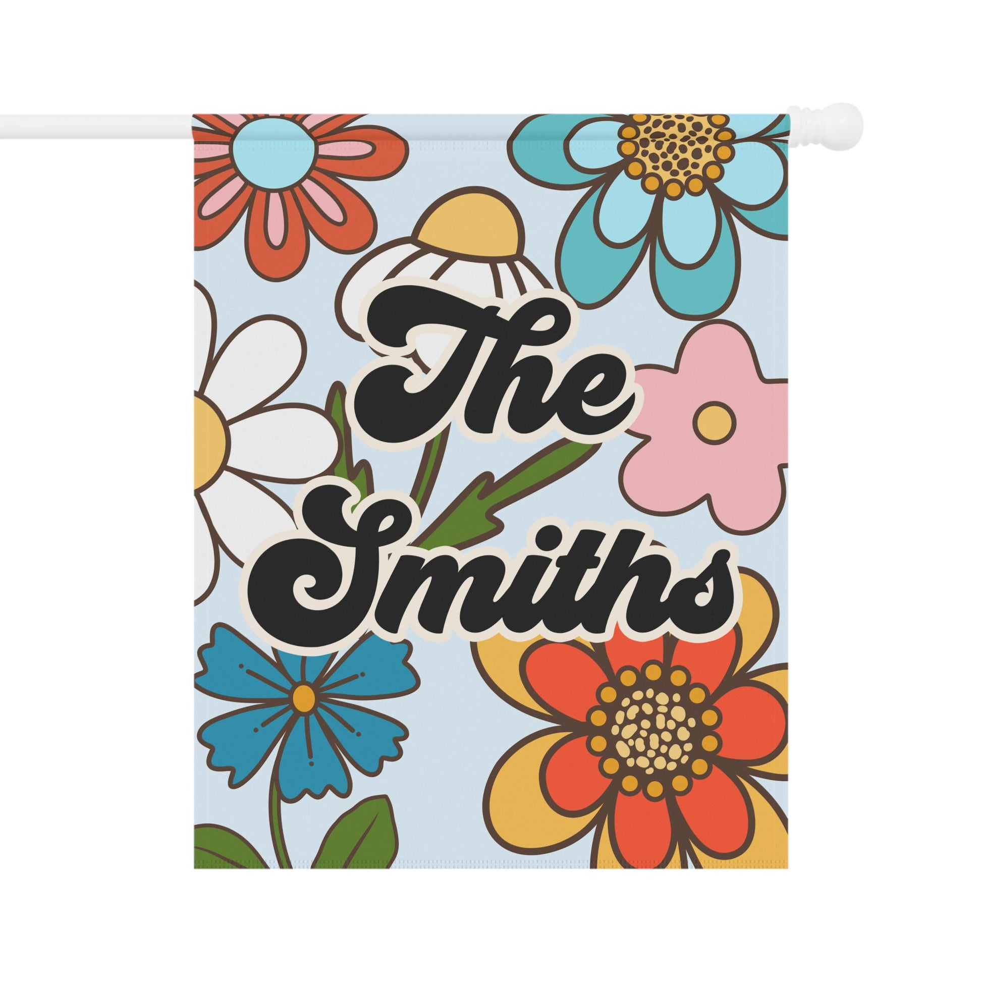 Personalized Retro Flower Garden and Gouse Flag Flags & Windsocks
