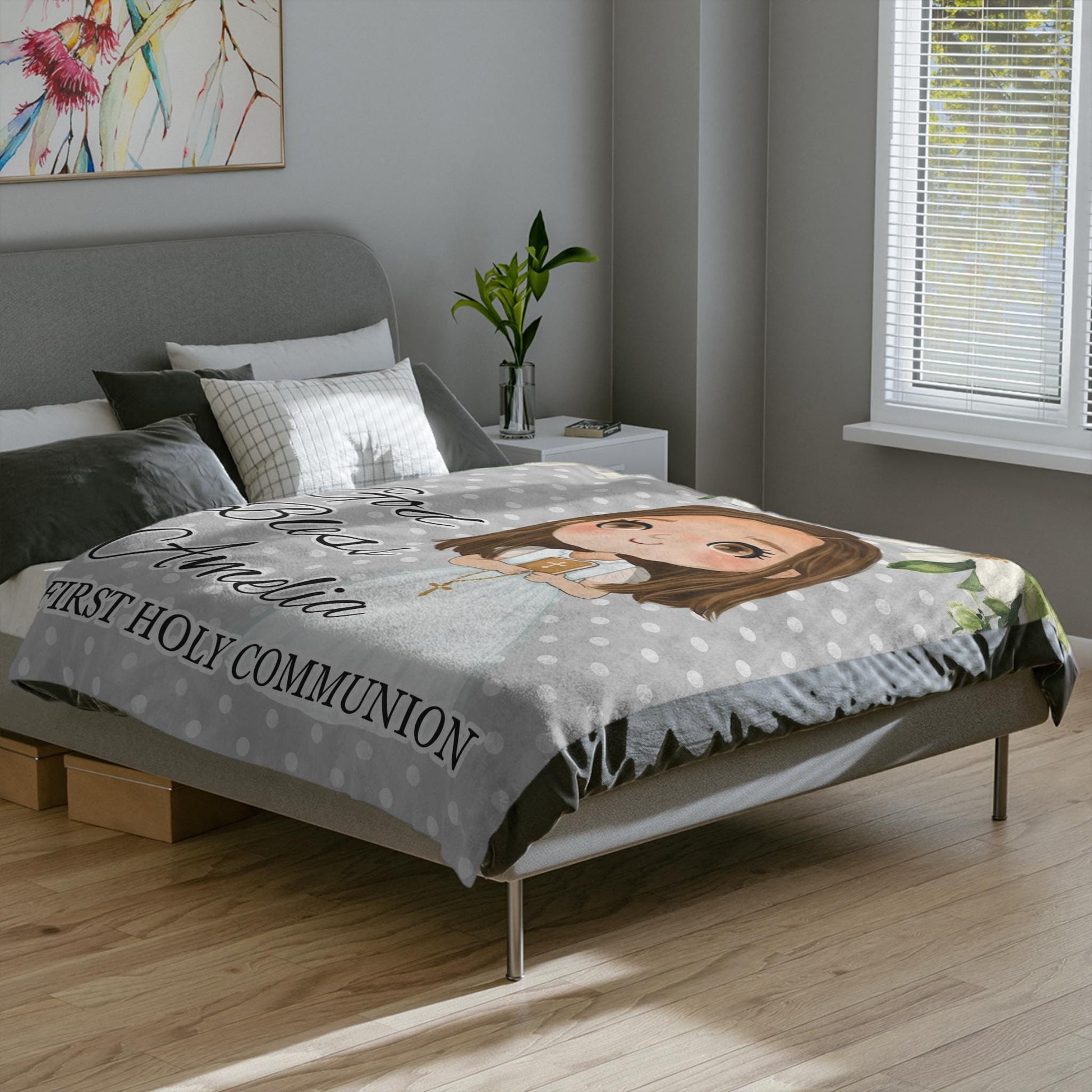 Personalized First Holy Communion Blanket Physical