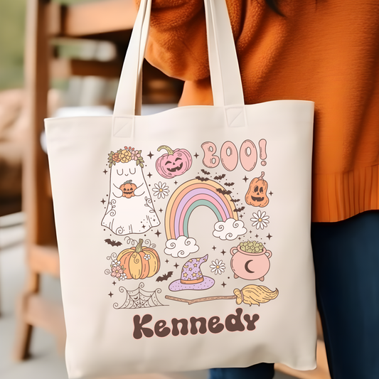 Personalized Halloween Trick or Treat Candy Bag with Kids Names - Premium Bags - Just $18.50! Shop now at Nine Thirty Nine Design