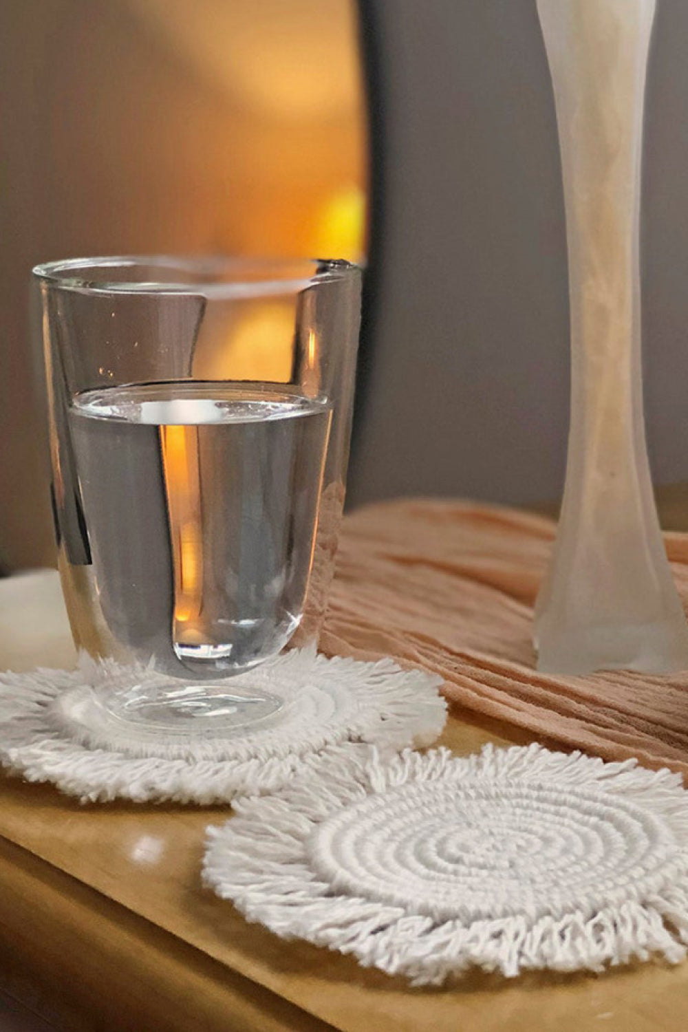 2-Piece Macrame Round Cup Mat - Premium  - Just $10! Shop now at Nine Thirty Nine Design