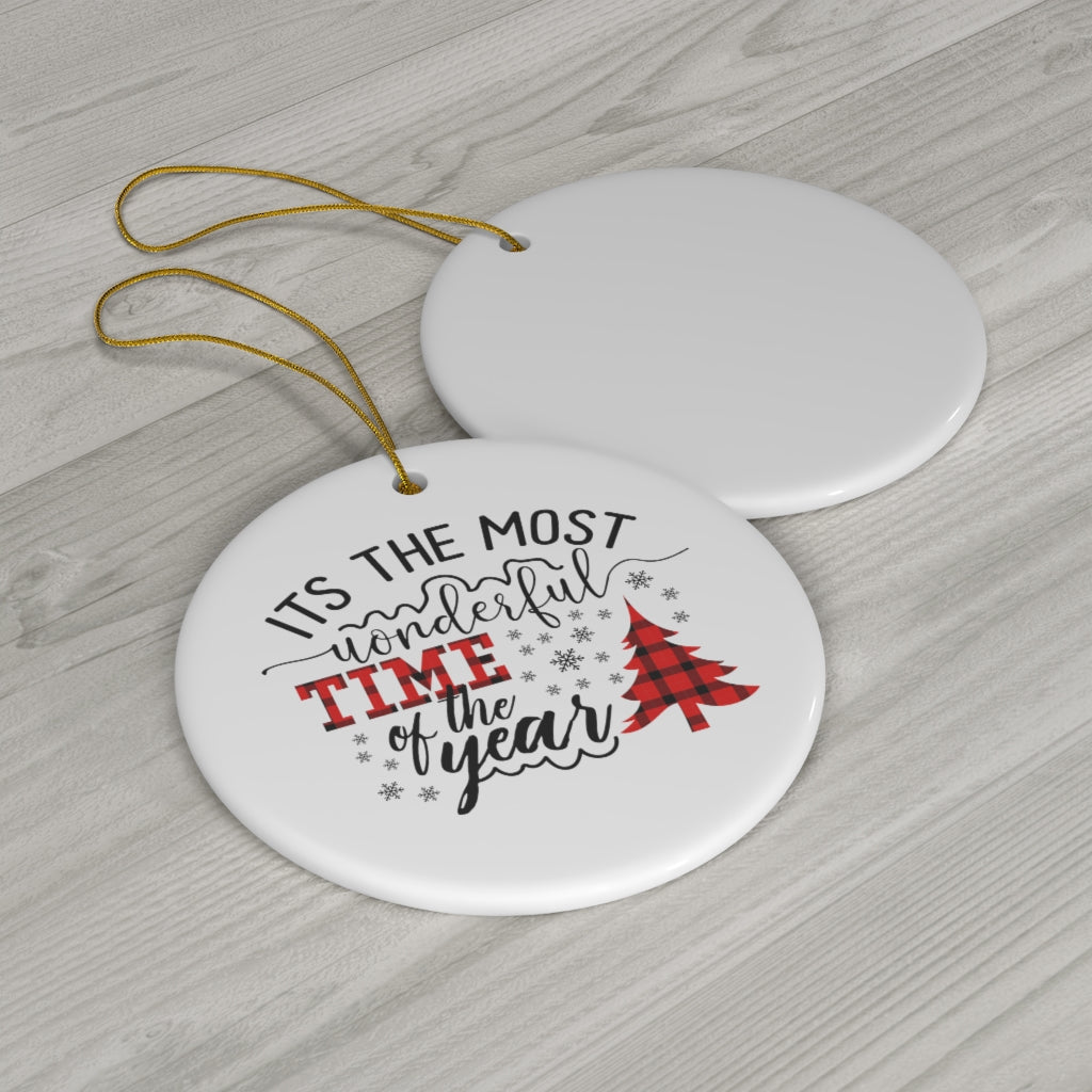 It’s the Most Wonderful Time of the Year - Round Ceramic Ornaments - Premium Home Decor - Just $18.50! Shop now at Nine Thirty Nine Design