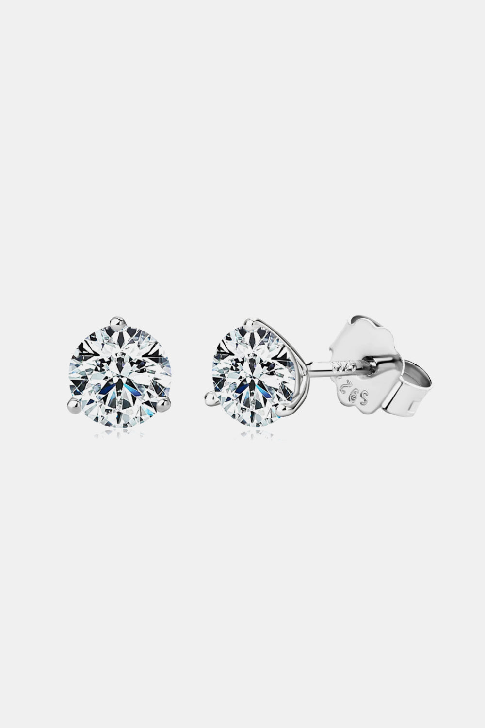 Moissanite 925 Sterling Silver Stud Earrings - Premium Jewelry - Just $71! Shop now at Nine Thirty Nine Design