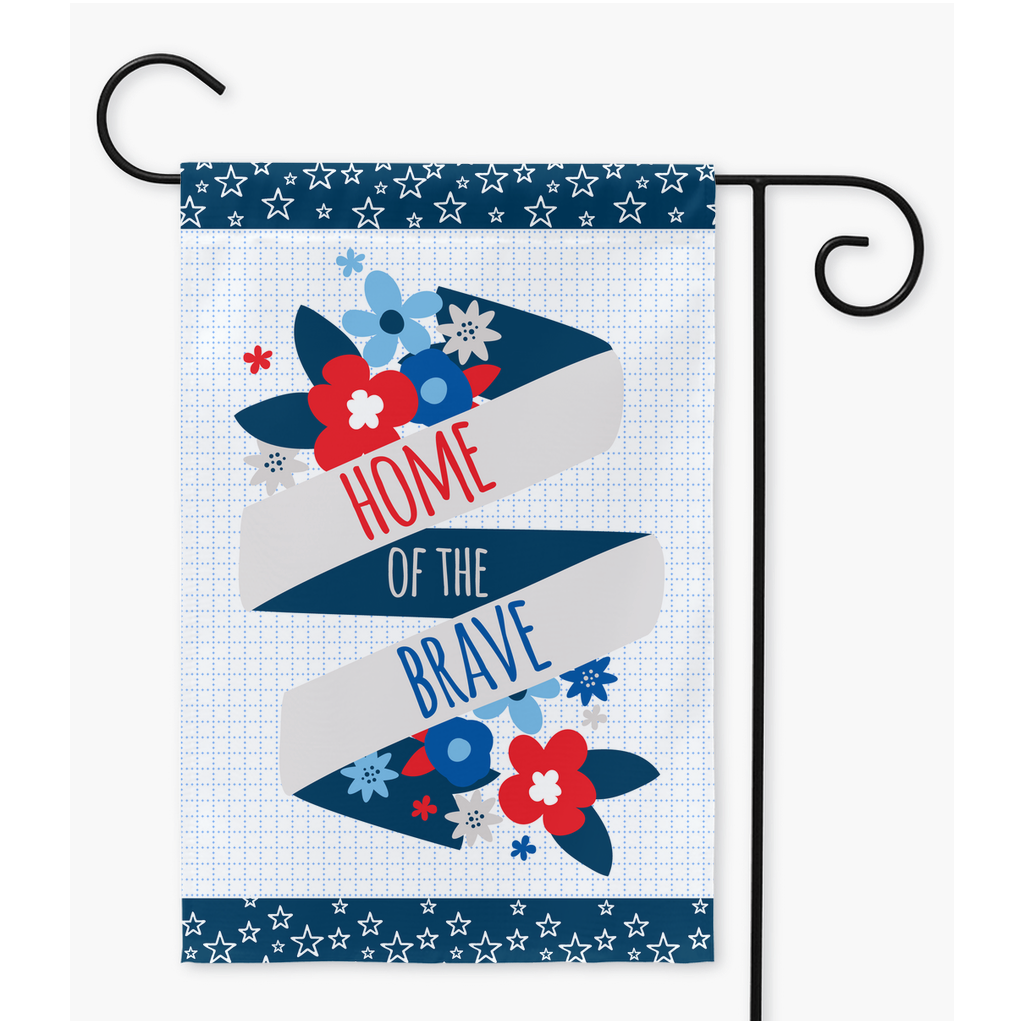 Home of the Brave Garden Flags - Premium Flag - Just $16.99! Shop now at Nine Thirty Nine Design