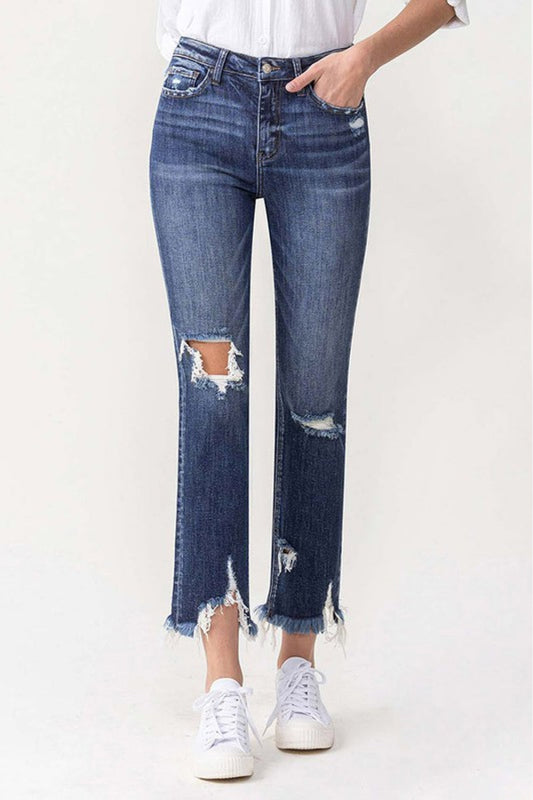 Lovervet Jackie Full Size High Rise Crop Straight Leg Jeans - Premium  - Just $61! Shop now at Nine Thirty Nine Design