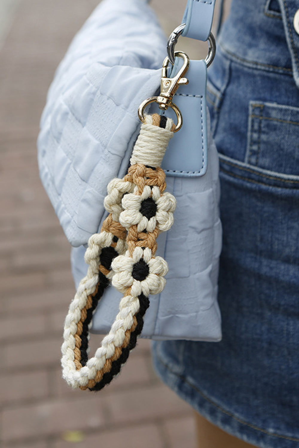 Flower Shape Wristlet Zinc Alloy Closure Macrame Key Chain - Premium Key Chains - Just $8! Shop now at Nine Thirty Nine Design