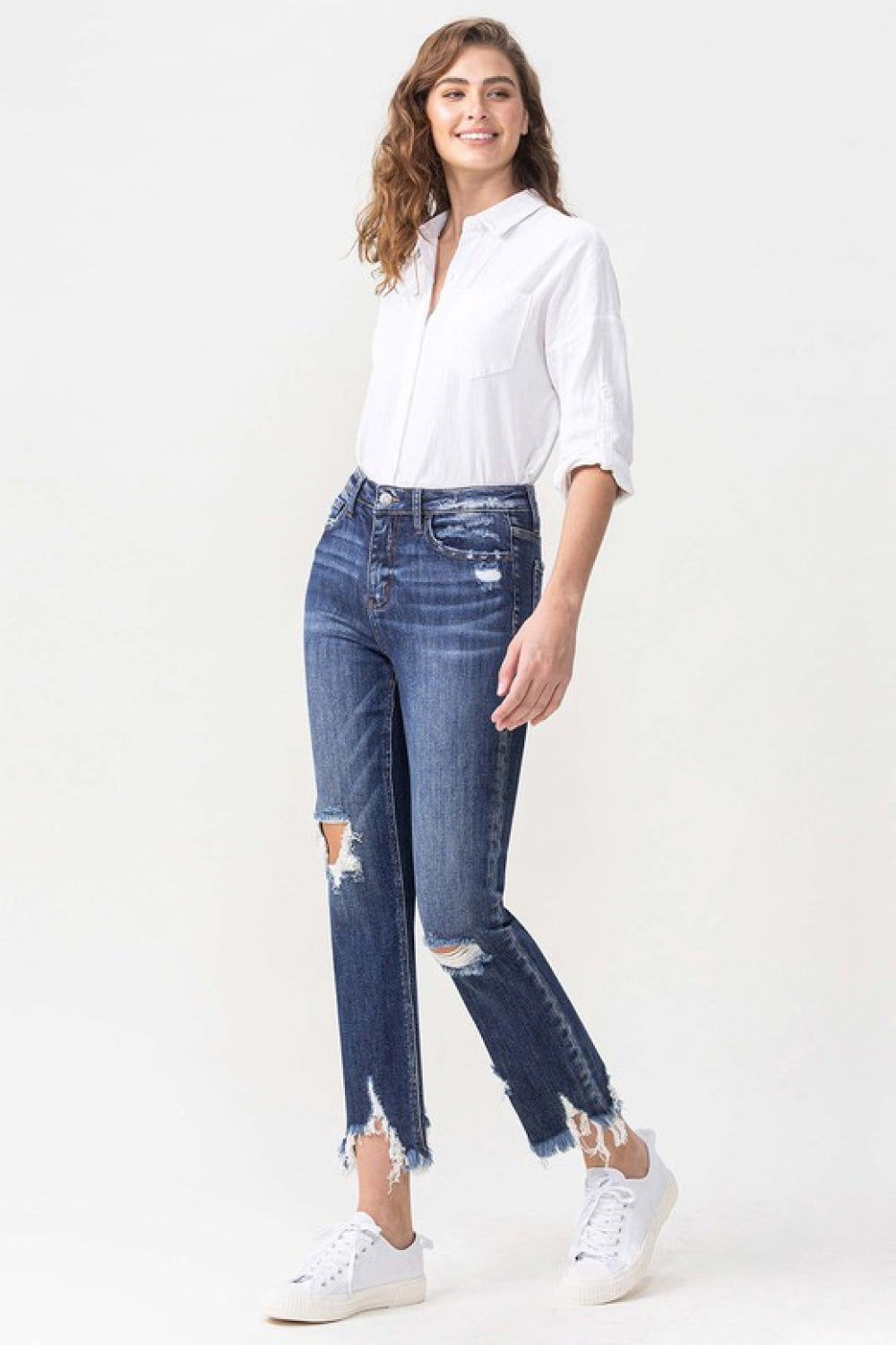 Lovervet Jackie Full Size High Rise Crop Straight Leg Jeans - Premium  - Just $61! Shop now at Nine Thirty Nine Design