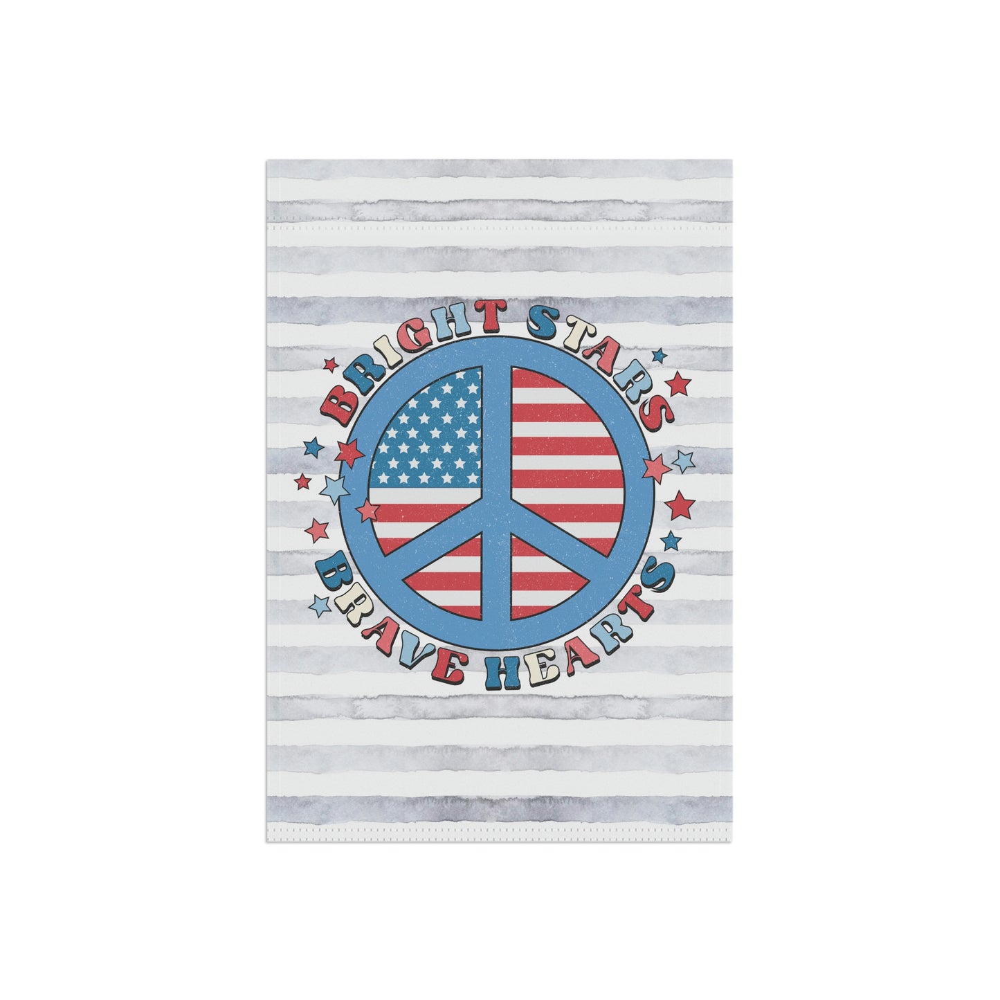 4th of July Summer Peace Sign Garden Flag