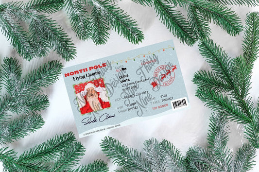 Santa's Lost Flying License - Premium  - Just $5! Shop now at Nine Thirty Nine Design