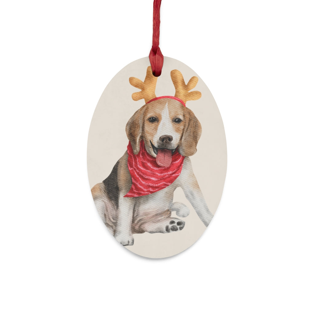Christmas Beagle Ornament, Dog Ornament, Christmas Dog Gift, Dog Lover Gift, Dog Christmas Decor, Dog Christmas Tree, Reindeer Dog - Premium Home Decor - Just $16.50! Shop now at Nine Thirty Nine Design