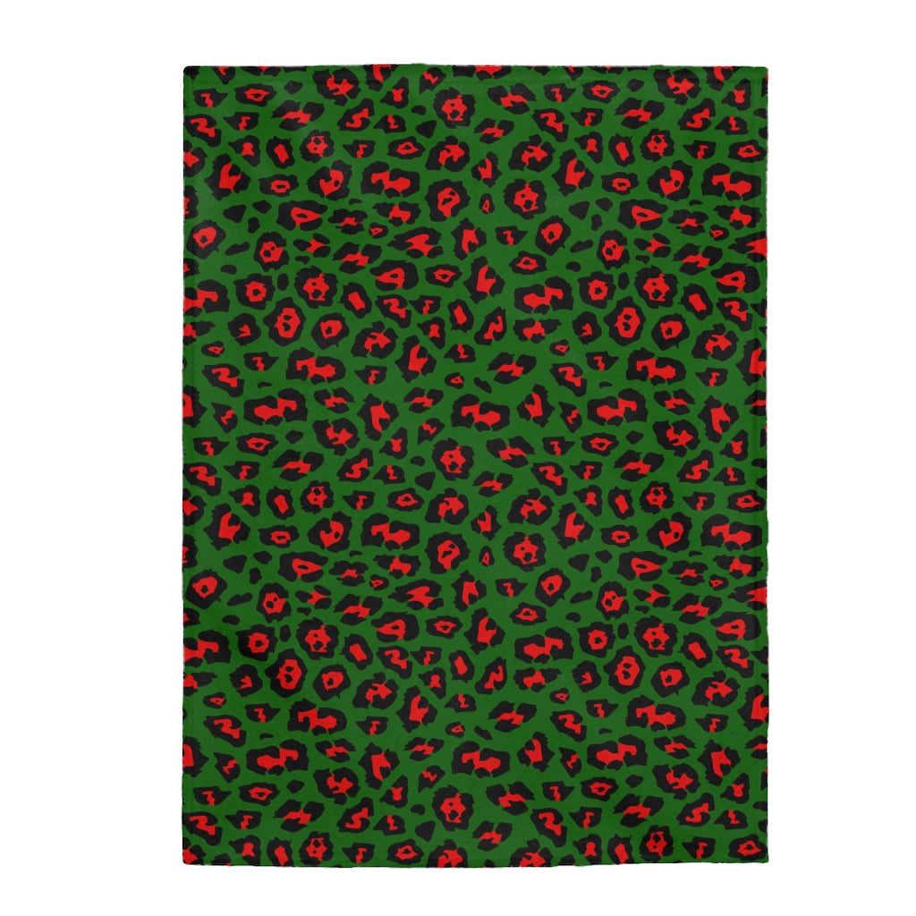 Christmas Leopard Velveteen Plush Blanket - Premium All Over Prints - Just $29.50! Shop now at Nine Thirty Nine Design