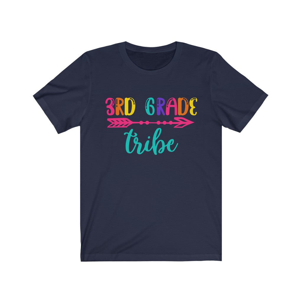 Third Grade Tribe Tshirt, 3rd Grade Teacher Shirt, Womens Short Sleeve Tee, Rainbow Teacher Shirt - Premium T-Shirt - Just $21.50! Shop now at Nine Thirty Nine Design