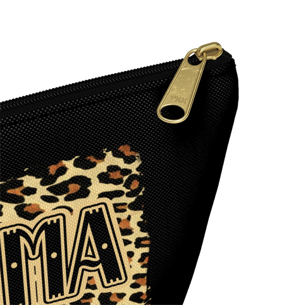 Mama Leopard Accessory Pouch w T-bottom - Premium Bags - Just $16.50! Shop now at Nine Thirty Nine Design