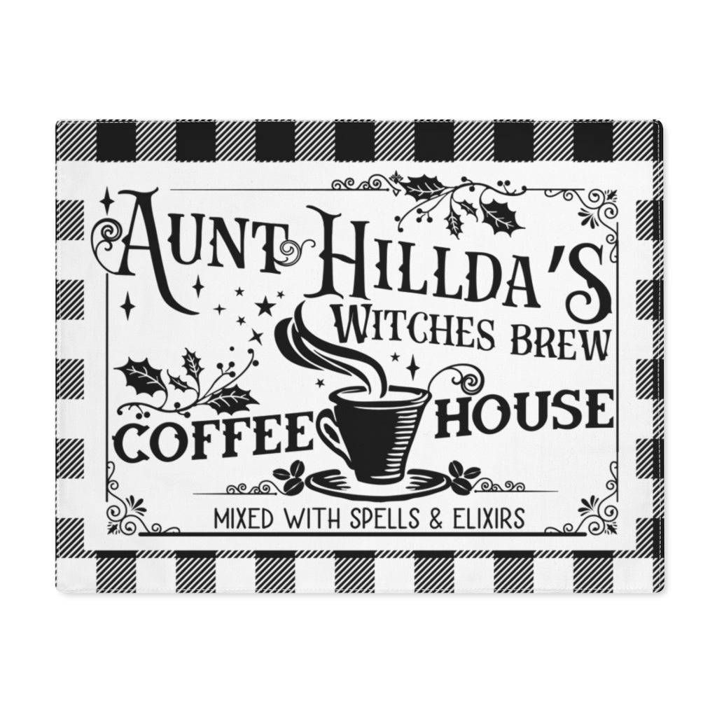Aunt Hillda's Witches Brew Coffee House Placemat - Premium Home Decor - Just $18.50! Shop now at Nine Thirty Nine Design