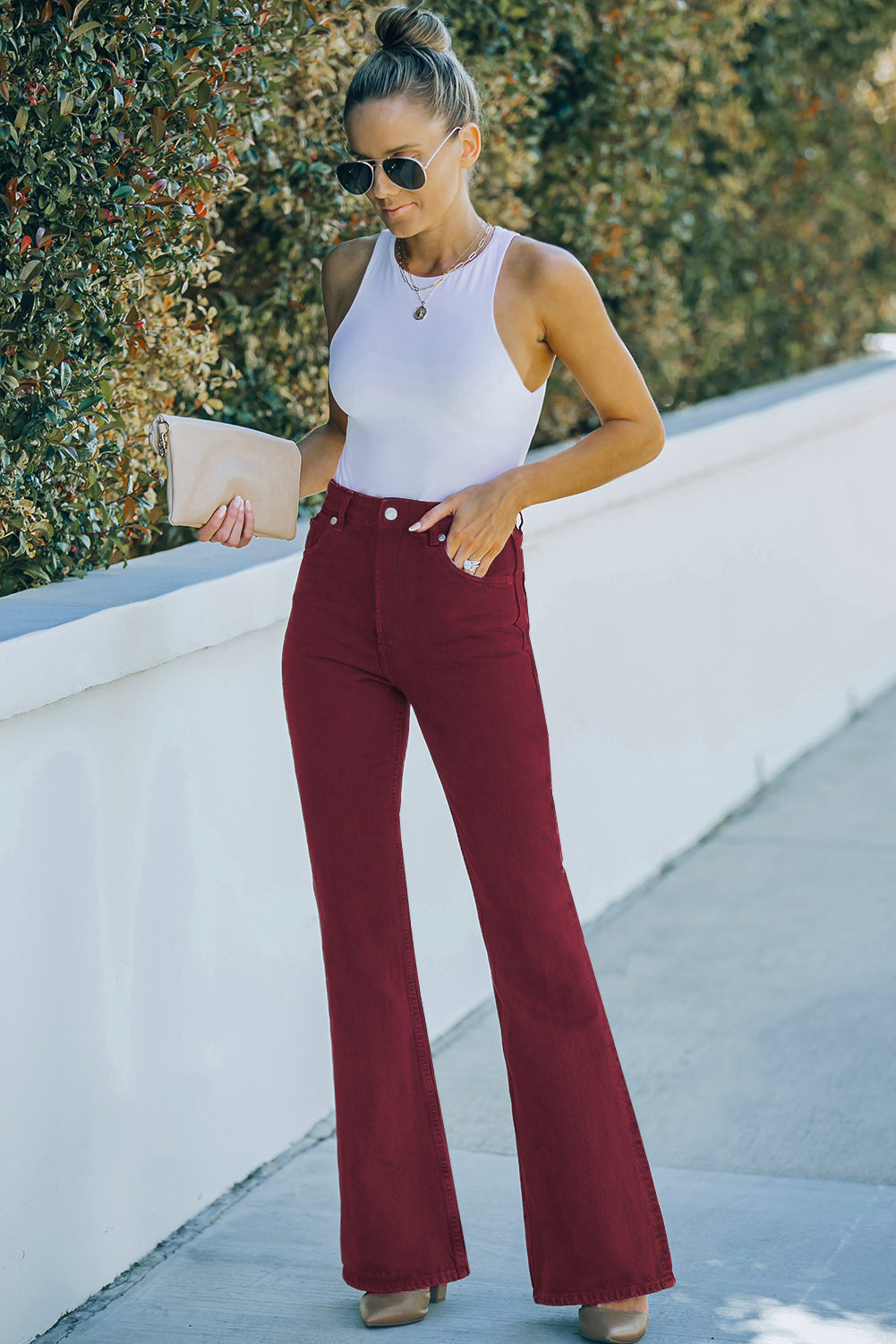Baeful High Waist Flare Leg Jeans with Pockets - Premium Jeans - Just $50! Shop now at Nine Thirty Nine Design