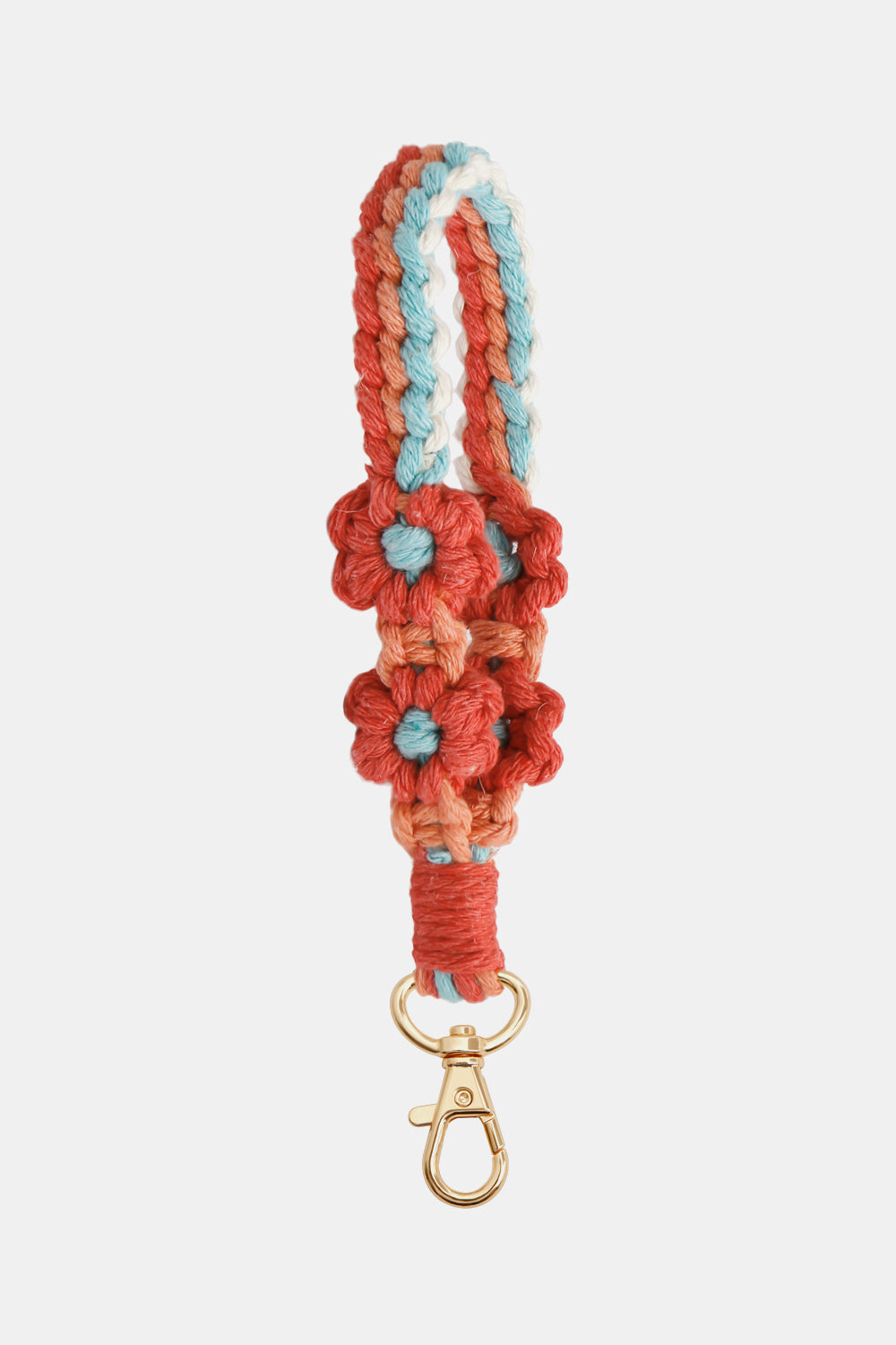 Flower Shape Wristlet Zinc Alloy Closure Macrame Key Chain - Premium Key Chains - Just $8! Shop now at Nine Thirty Nine Design