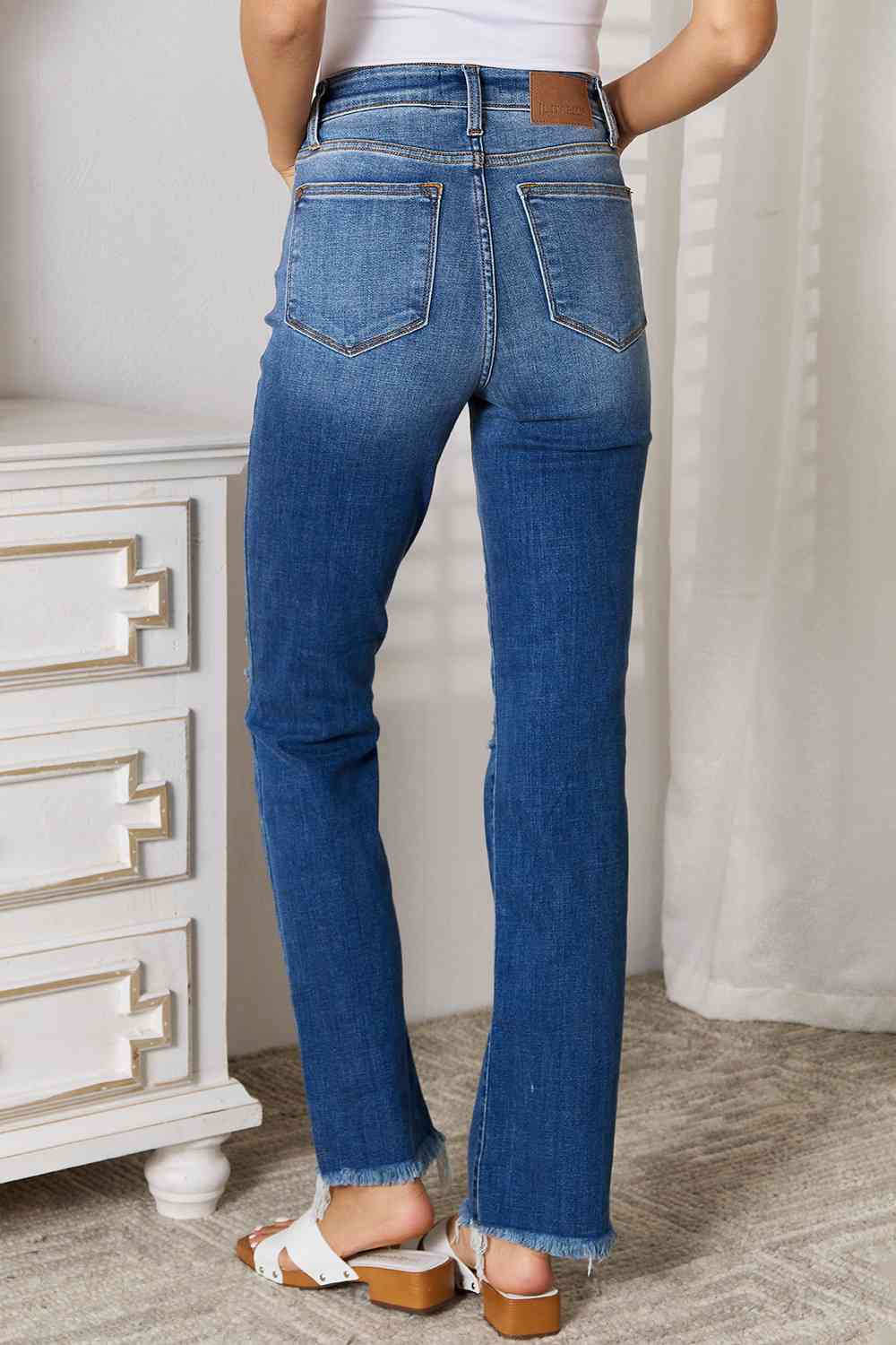 Judy Blue Full Size Distressed Raw Hem Jeans - Premium Jeans - Just $64! Shop now at Nine Thirty Nine Design